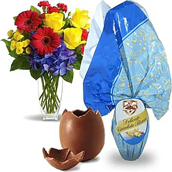 Ramo brillante con huevo de Pascua