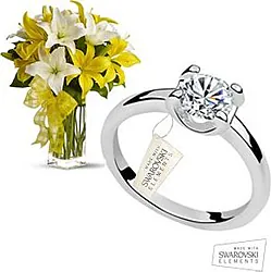 Ramo de lirio con anillo de Swarovski Elements
